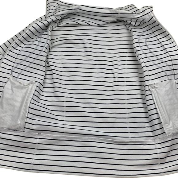 Lululemon In Stride Jacket Quiet Stripe White Deep Indigo / Deep Indigo Size 2 - Picture 5 of 7